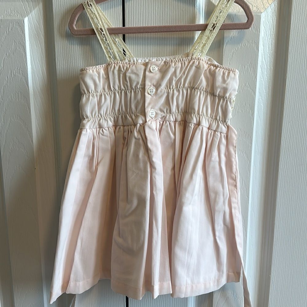 W.D. Wolf Daydream Girls Pink & Ivory Lace Tank Dress + Shorts - Size 4T - Picture 4 of 7